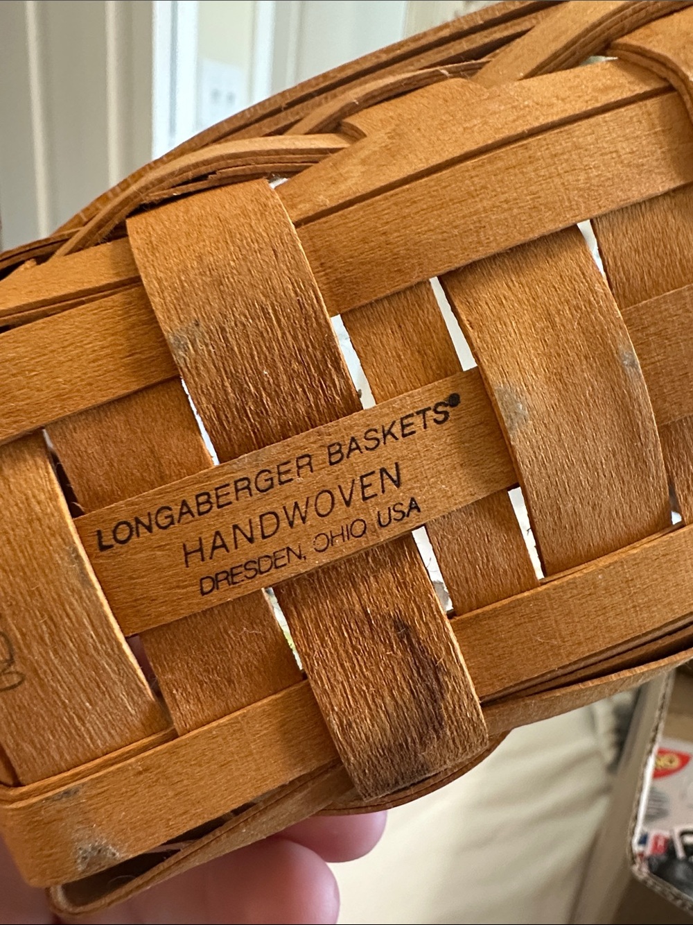 Longaberger Handwoven Basket - Natural Brown